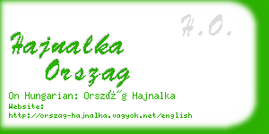 hajnalka orszag business card